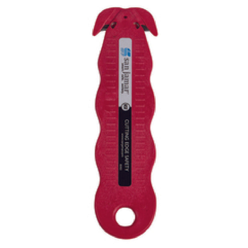 Carlisle KK401 4-1/2 Inch Ergonomic Box Cutter with Recessed Blade Red Plastic