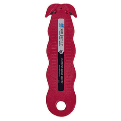 Carlisle KK401 4-1/2 Inch Ergonomic Box Cutter with Recessed Blade Red Plastic