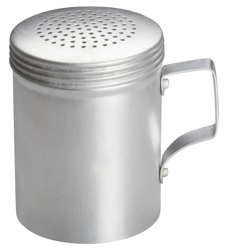 Winco ADRG-10 10 Oz Dredge with Handle Aluminum for Precise Dispensing