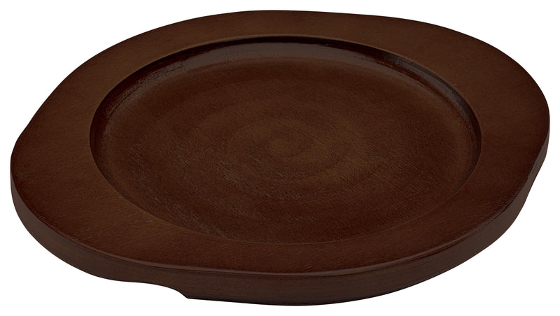 Winco CAST-6UL 7-3/4 Inch Round Wood Underliner for CAST-6 with Dual Handles