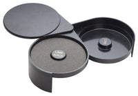 Winco GR-2 4 Inch 2 Tier Glass Rimmer with Sponge Plastic Black