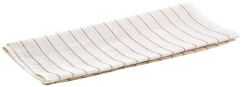 Winco BTGP-21 29 Inch Glass Polishing Towel Lint-free Non-abrasive Red Striped Cotton-Poly