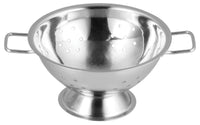 Winco 4 Oz Stainless Steel Mini Colander - Round 4" Small Drainage Bowl