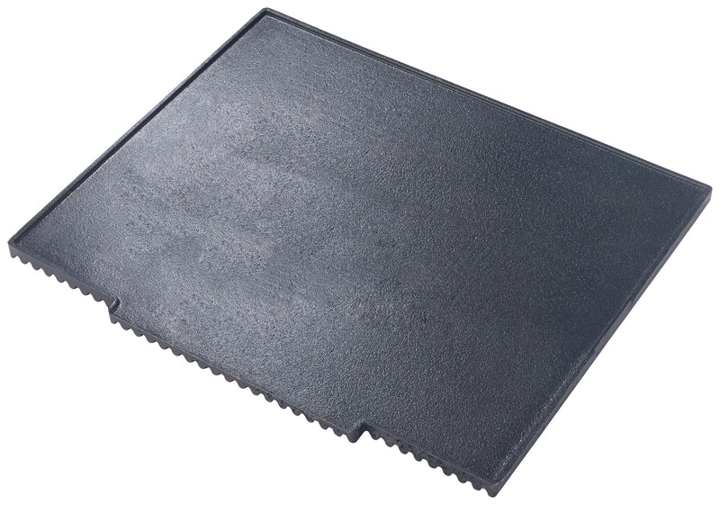 Winco EPSG-RF1C 14 Inch Set-On Griddle Cast Iron Convertible Ribbed to Flat