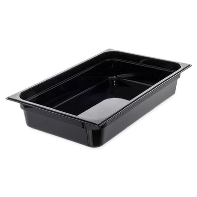 Carlisle 10401B03 Full Size Quarts Hot Food Pan High Heat Black Polyether Sulfone