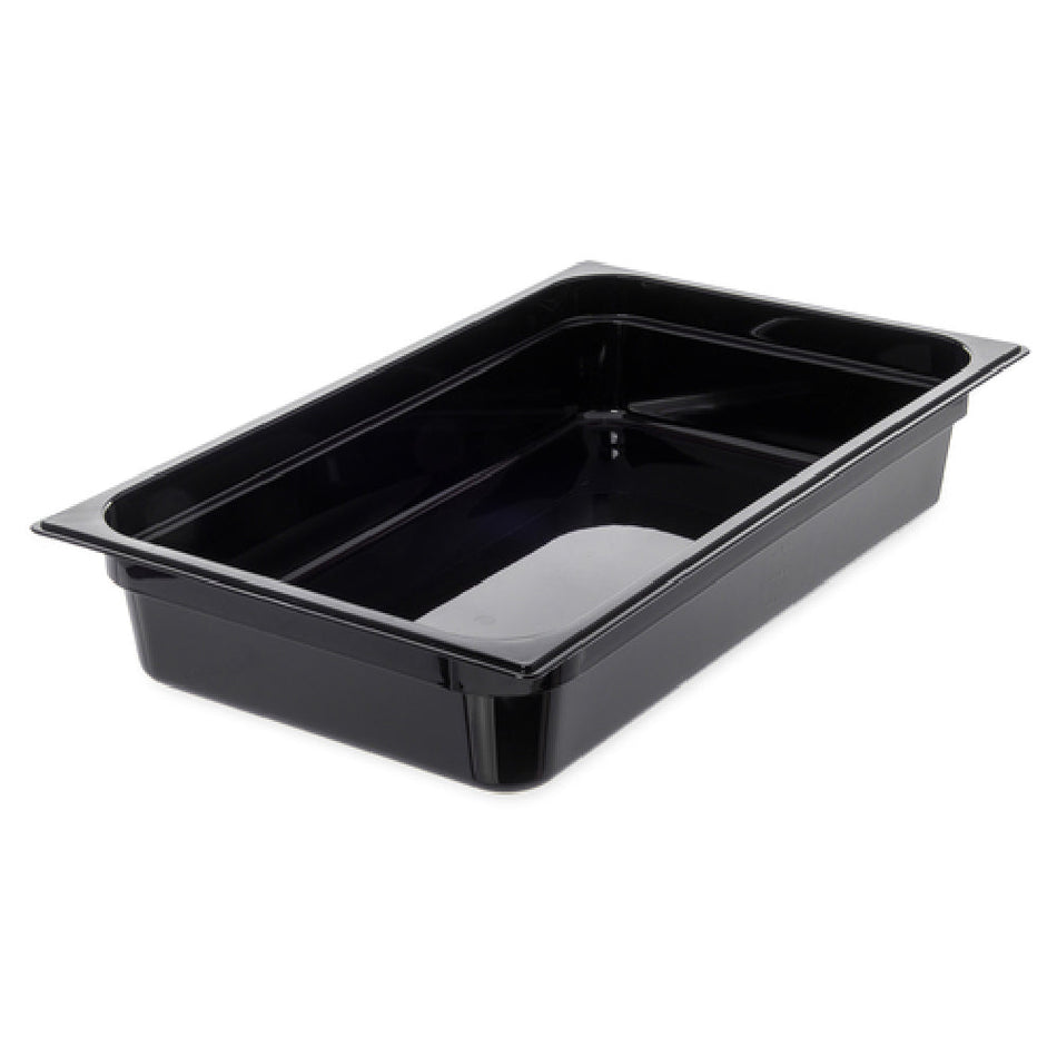 Carlisle 10401B03 Full Size Quarts Hot Food Pan High Heat Black Polyether Sulfone