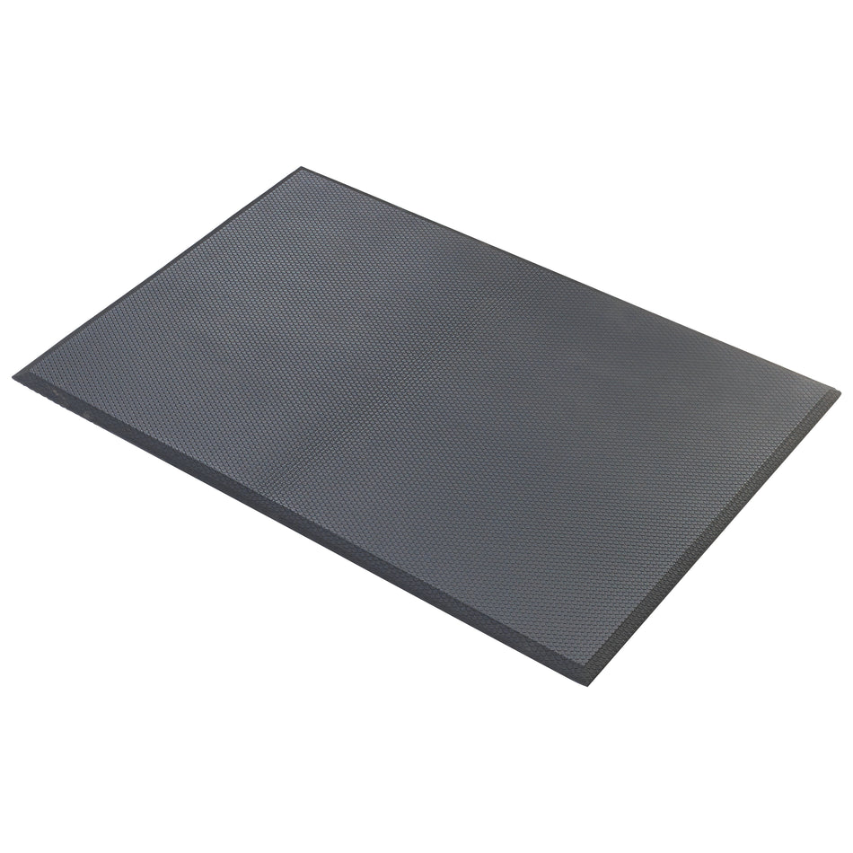 Winco FMG-23K 2 to 3 Inch Floor Mat Anti-slip Beveled Edges Rubber Black