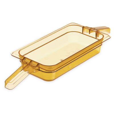 Carlisle 30860HH13 2.4 Quart Hi-Temp Food Pan with Double Handles Amber