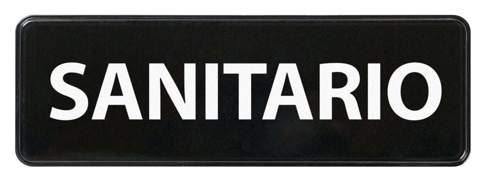 Winco SGN-367 Information Signs, 9"W x 3"H, Spanish - SGN-367 - Sanitize