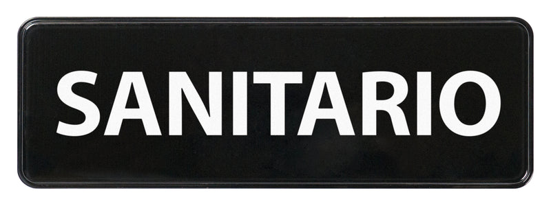 Winco SGN-367 9 Inch Sanitize Sign Compliance Plastic Adhesive Back