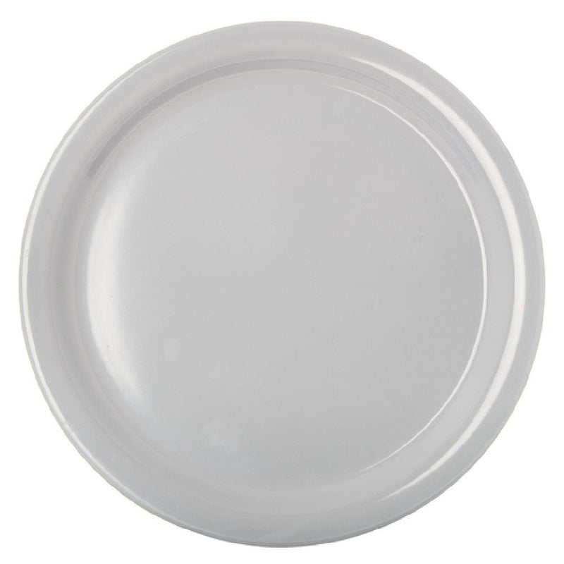 Carlisle KL20002 9 Inch Dinner Plate Narrow Rim Melamine White Dishwasher Safe