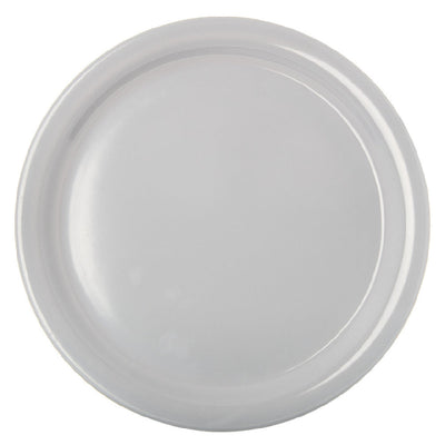 Carlisle KL20002 9 Inch Dinner Plate Narrow Rim Melamine White Dishwasher Safe