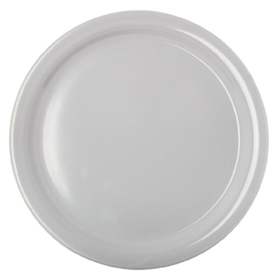 Carlisle KL20002 9 Inch Dinner Plate Narrow Rim Melamine White Dishwasher Safe