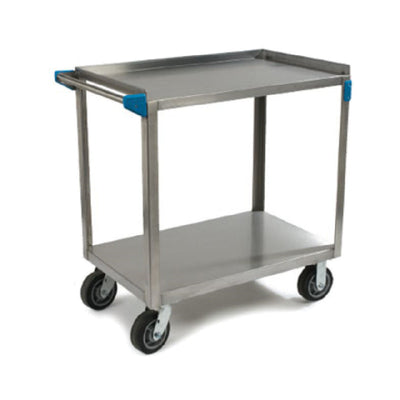 Carlisle UC7022133 35 Inch Stainless Steel Utility Cart with 2 Shelves
