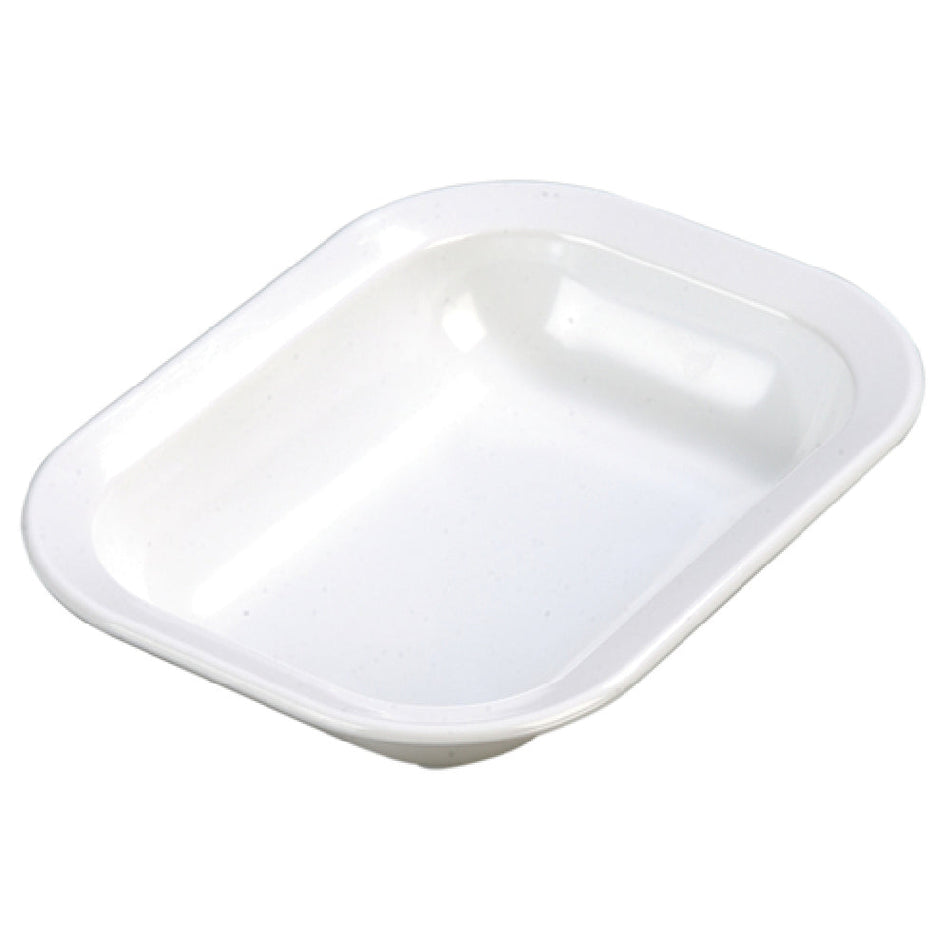 Carlisle 4374502 10 Inch White Baker Server Bowl 28 Oz. Rimmed Melamine Impact Resistant