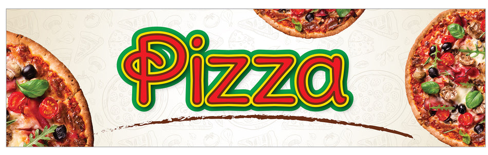 Winco EDM-2PZS Plastic Pizza Sign for EDM-2 with Translucent Design