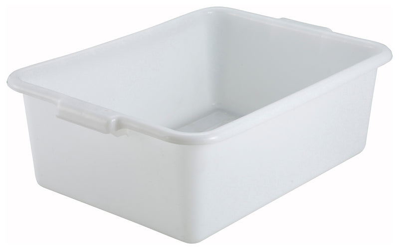 Winco PL-7W 21-1/2 Inch White Dish Box Polypropylene for Storage and Transport