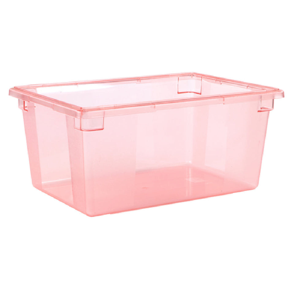 Carlisle 10623C05 26 Inch Reinforced Food Storage Box Red Polycarbonate with Non-Slip Finish