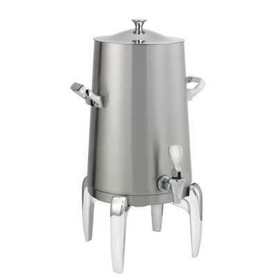 Flame Free™ Thermo-Urn™ 3-Gallon Vacuum Insulated Urn with Modern Legs and Classic Lid in Brushed Stainless