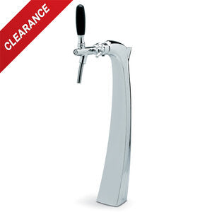 Micro Matic FALCO1-C 3 Inch Glycol Cooled Countertop Chrome Draft Beer Tower