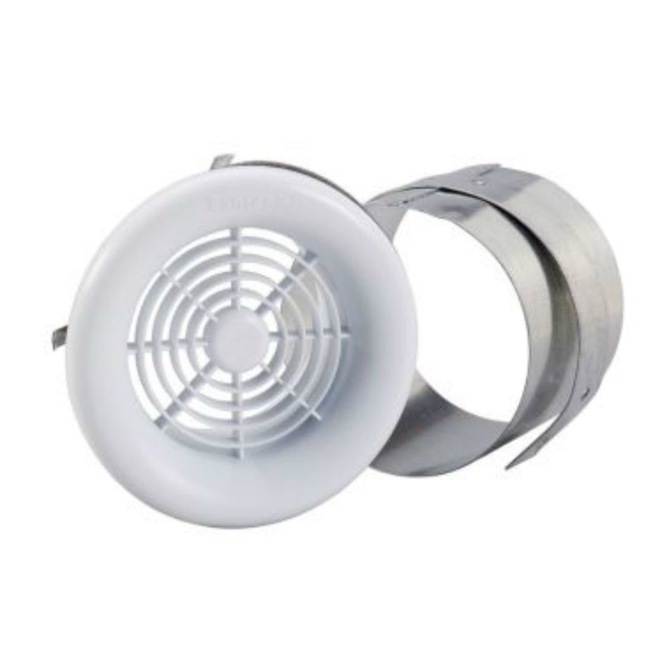 Fantech 411363, 4 Air Register, White Plastic Sidewall & Ceiling Air Vent