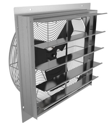 Fantech - 47105 - 2SHE36D1 - 36" Axial Wall Shutter Mt. Fan, D/Drive, 1/2 HP, 115V, 1 PH, TEFC