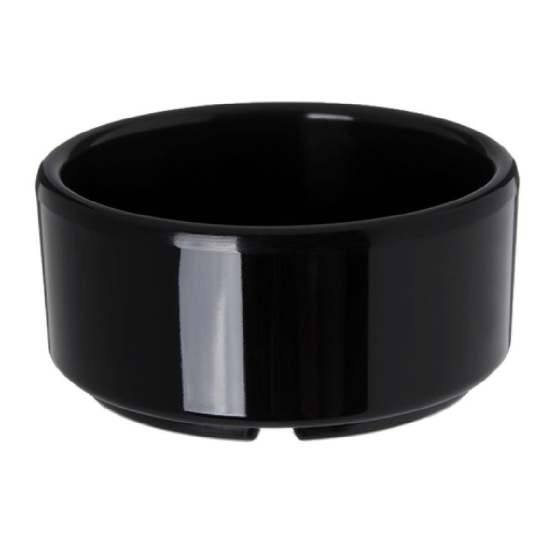 Carlisle 41403 4 Oz Ramekin Straight Sided Stackable Black Melamine