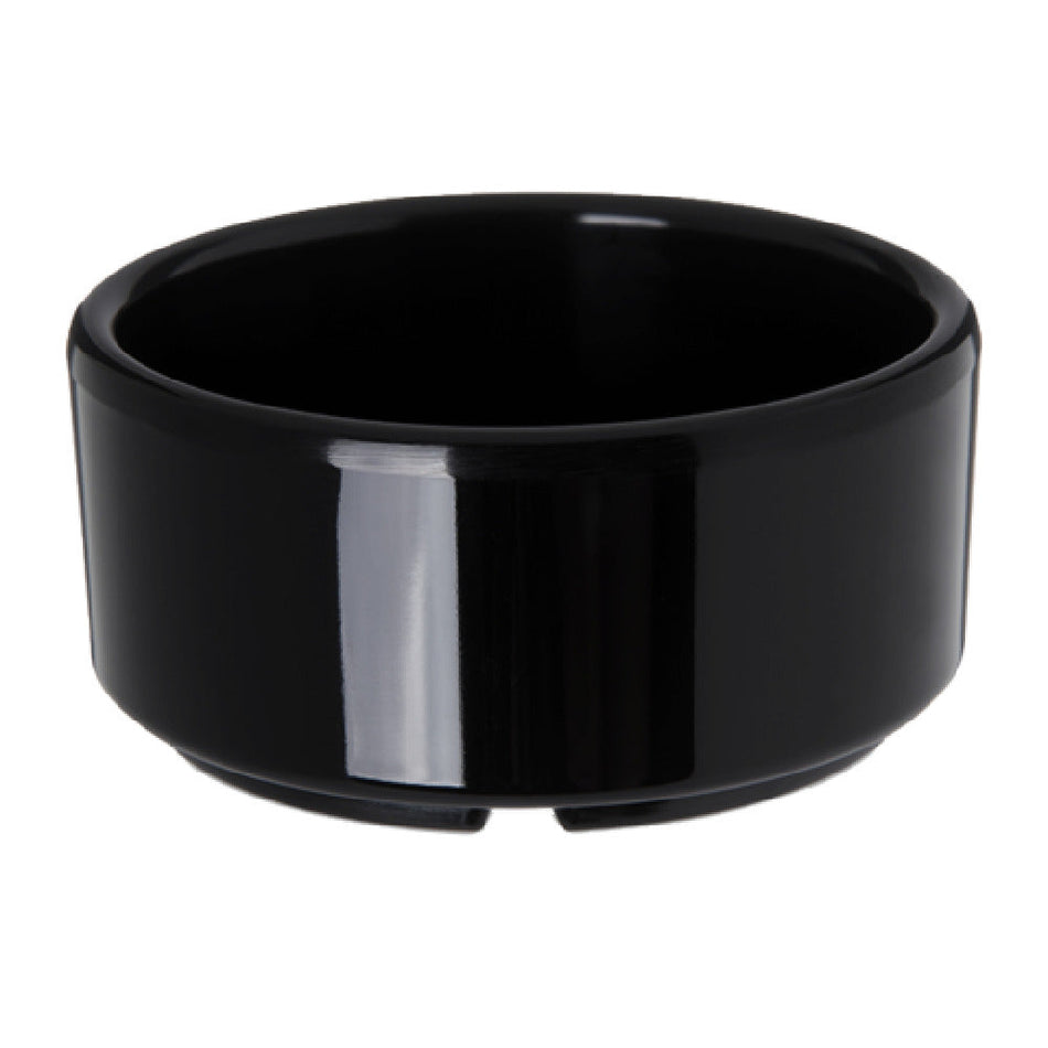 Carlisle 41403 4 Oz Ramekin Straight Sided Stackable Black Melamine