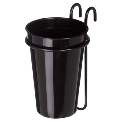 Carlisle C8500S 4-1/4 Inch Cup and Caddy Black Epoxy-Coated Steel Straw Holder
