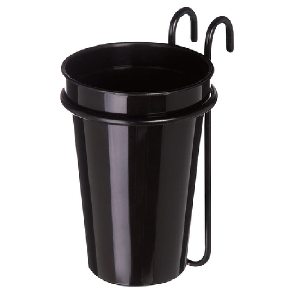 Carlisle C8500S 4-1/4 Inch Cup and Caddy Black Epoxy-Coated Steel Straw Holder