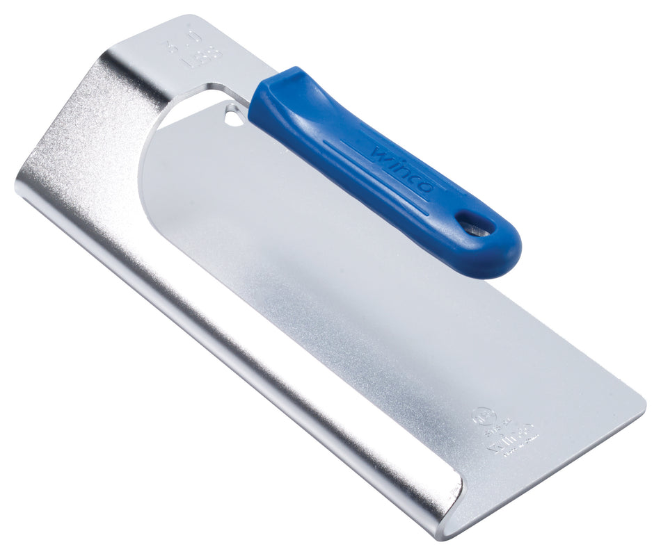 Winco SWS-94 3 lbs Steak Weight 9-3/4 Inch with Blue Silicon Handle Stainless Steel