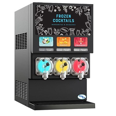 FBD 773 3-Barrel Frozen Cocktail Dispenser, Frozen Margarita & Daiquiri Machine, Air-Cooled, Commercial Frozen Drink Machine