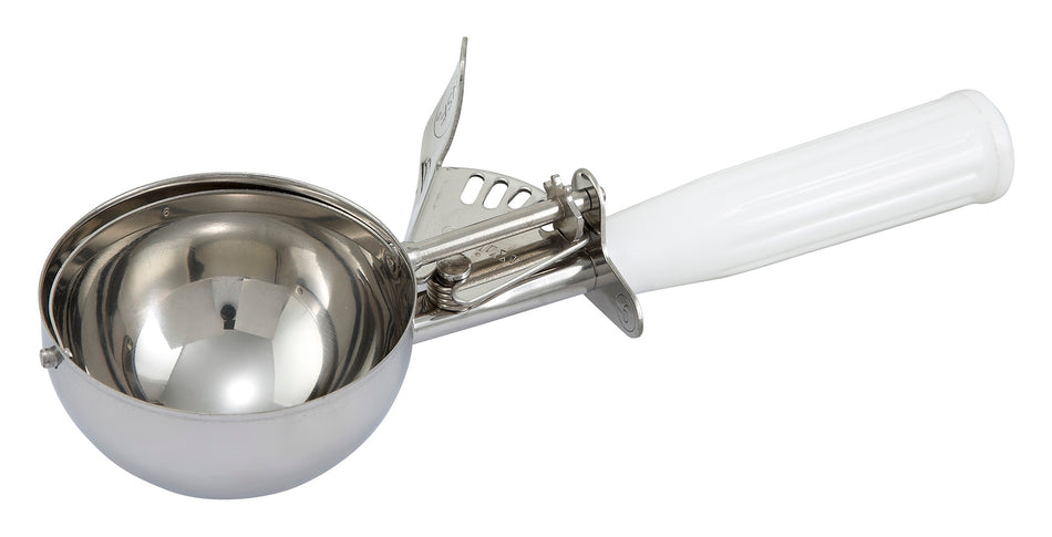 Winco ICD-6 4-2/3 Oz Ice Cream Disher Stainless Steel with Plastic Handle White