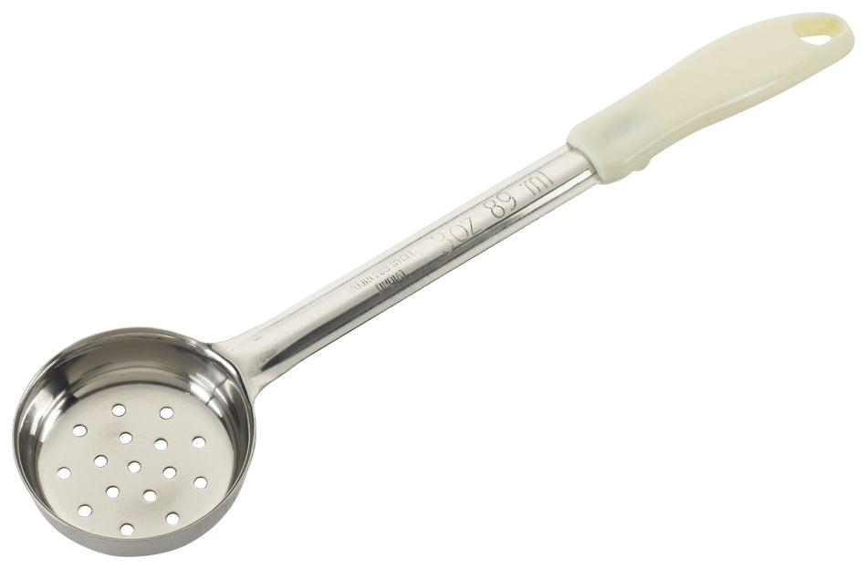 Winco FPP-3 3 Oz Perforated Food Portioner Stainless Steel with Ivory Handle