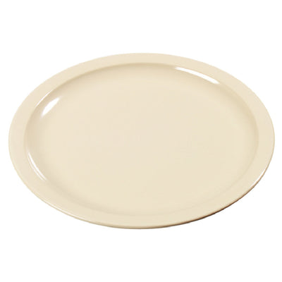 Carlisle KL20425 6-1/2 Inch Round Narrow Rim Pie Plate Tan Melamine with Gloss Finish