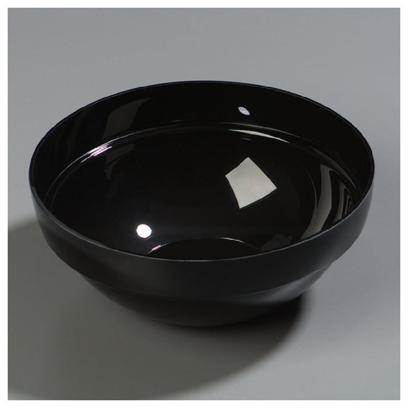 Carlisle 810003 3 Qt Black Bowl Acrylic Round Stackable Dishwasher Safe