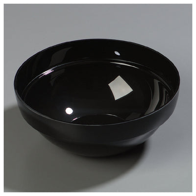 Carlisle 810003 3 Qt Black Bowl Acrylic Round Stackable Dishwasher Safe