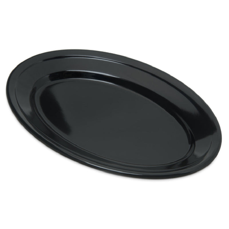 Carlisle 4356303 9-1/4 Inch Platter Dishwasher Safe Melamine Black