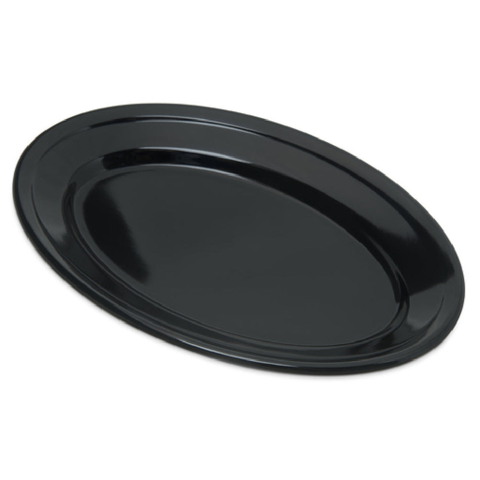 Carlisle 4356303 9-1/4 Inch Platter Dishwasher Safe Melamine Black