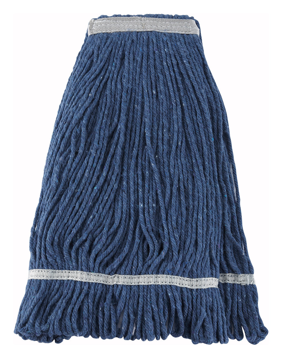 Winco MOP-20 20oz Wet Mop Head with Blue Yarn Looped-end
