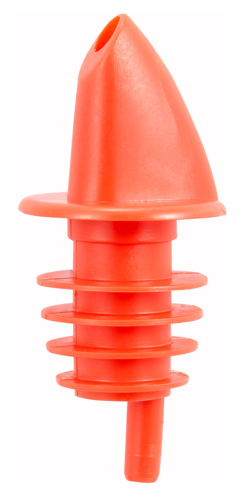 Winco PPR-2R Liquor Pourer Plastic Free Flow Red  - Durable Bar Accessory