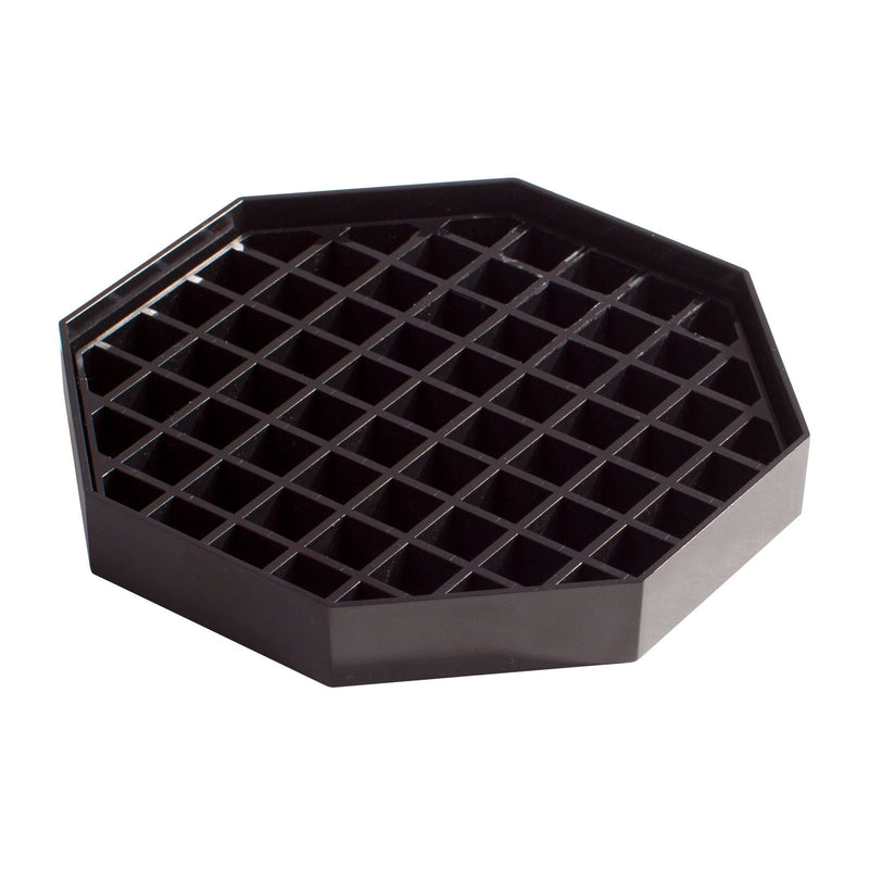 Winco DT-60 6 Inch Octagonal Drip Tray Dishwasher Safe BPA Free Plastic Black