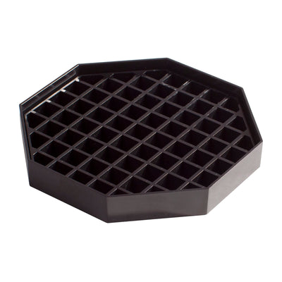 Winco DT-60 6 Inch Octagonal Drip Tray Dishwasher Safe BPA Free Plastic Black