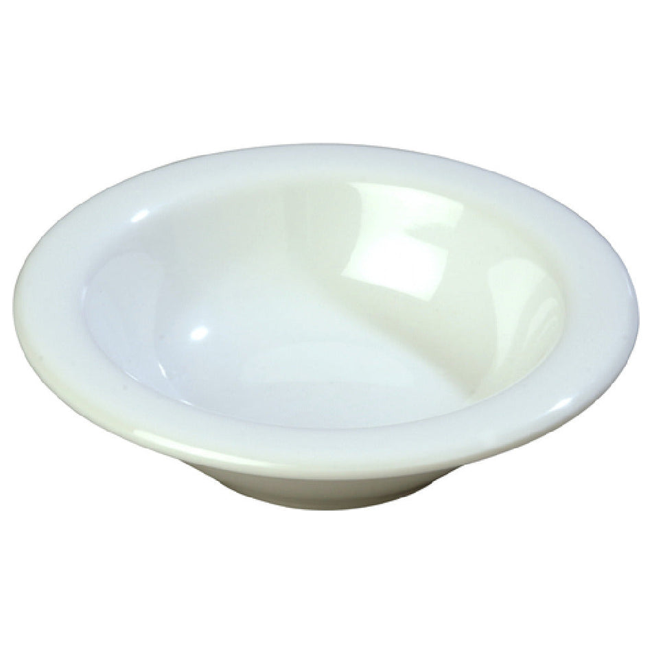 Carlisle 3304202 4-1/2 Oz Rimmed Fruit Bowl BPA Free Break Resistant White Melamine