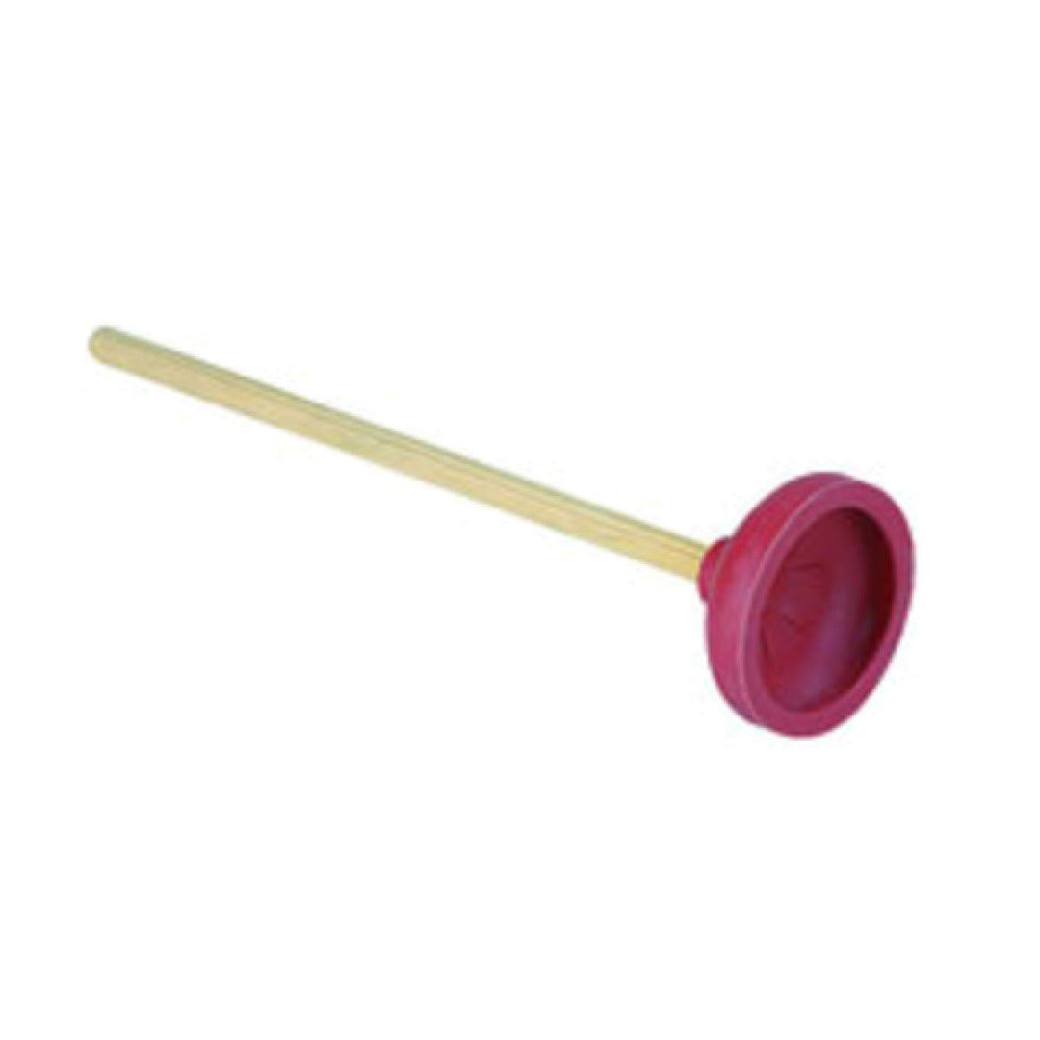 Carlisle 36438600 6 Inch Toilet Plunger with Force Cup and Wood Handle Red