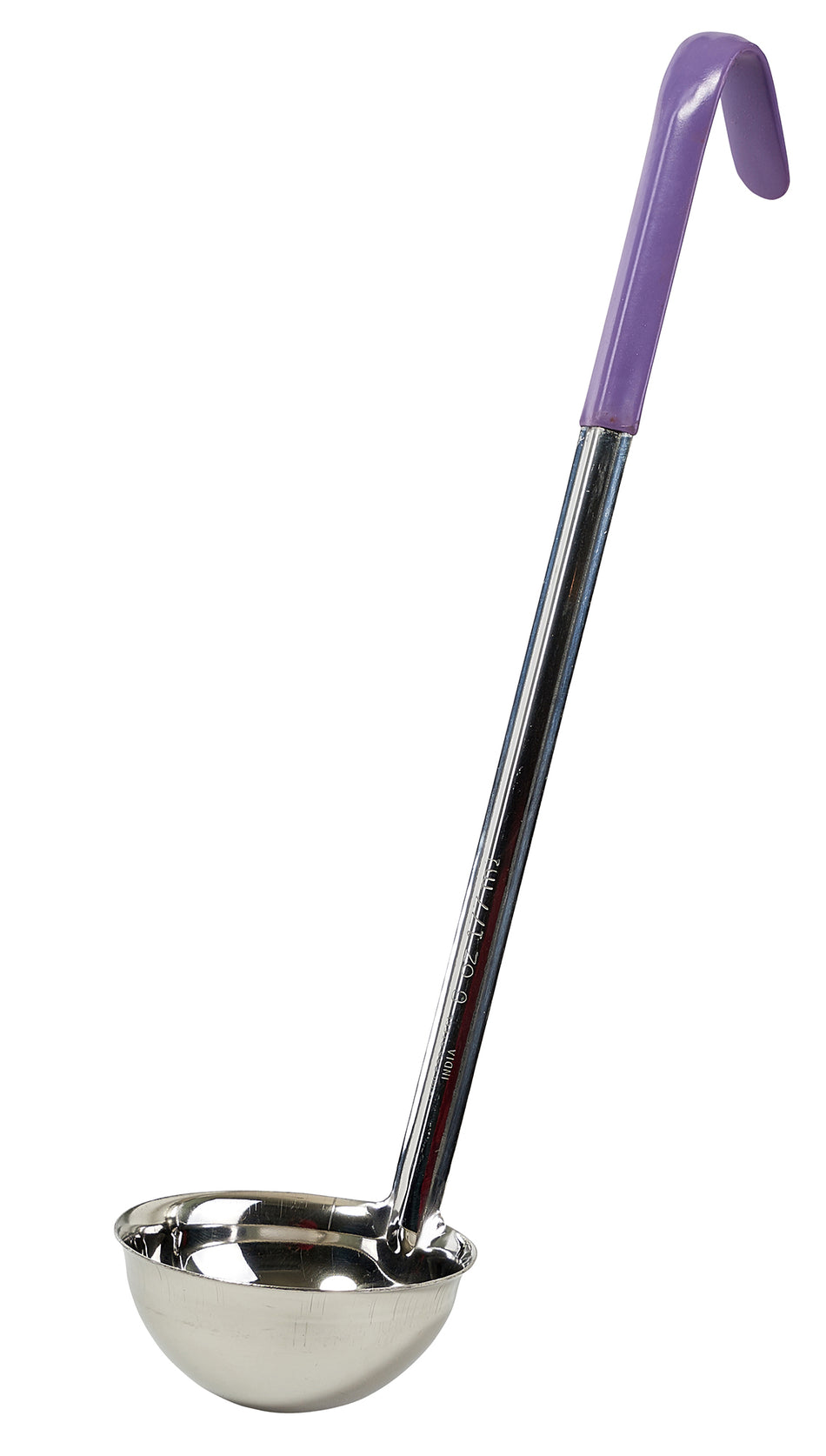 Winco LDC-6P 6 Oz Color-Coded Ladle Ergonomic Handle Stainless Steel Purple