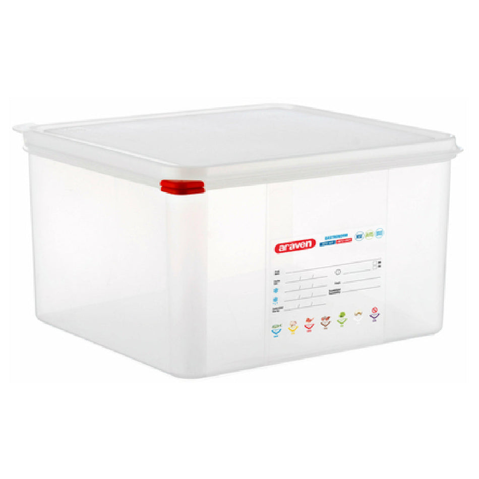 Carlisle 00471 20 Quart Food Storage Container GN 2/3 Polypropylene with Airtight Lid