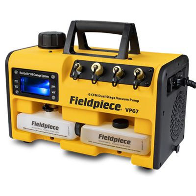 Fieldpiece® Vacuum Pump 6 CFM 115 VAC 1/2 HP 15 Microns A2L Compatible VP67