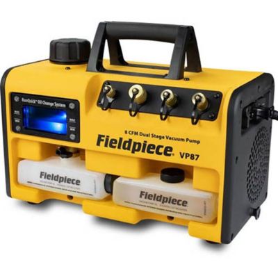 Fieldpiece® Vacuum Pump 8 CFM 115 VAC 3/4 HP 15 Microns A2L Compatible VP87