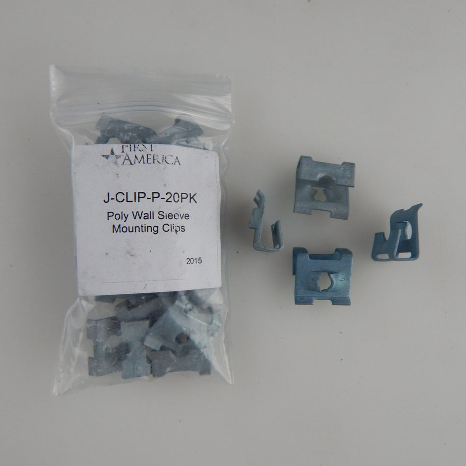 First America - JCLIP-P-20PK - J-Clip for Plastic Wall Sleeves 20 clips per package